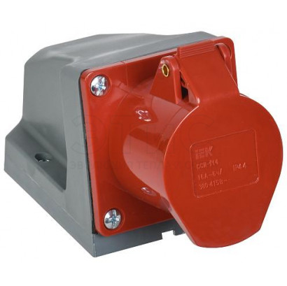 Розетка кабельная 16А 380В IР44 3Р+E ССИ-11 4 на поверхность